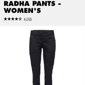 Black Diamond Radha Pants/ black/ size 8